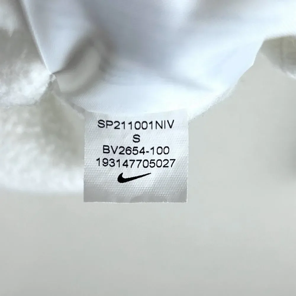 Nike Fleece Pullover Hoodie Distressed Streetwear VNeck Men's Womens White Small